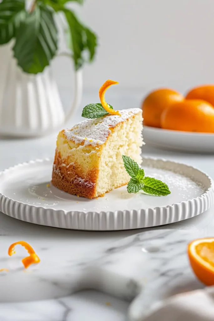 Orange Pound Cake: The Beautiful Recipe You’ll Obsess Over 5 Orange Pound Cake slice on a modern white plate