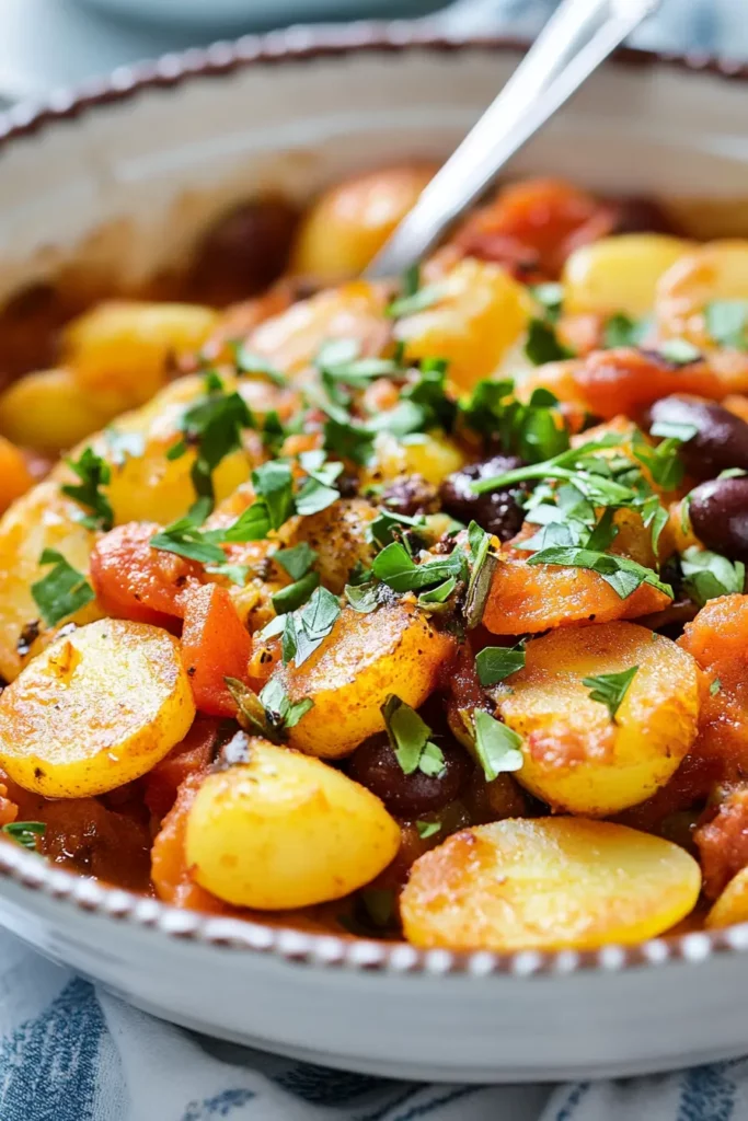 Potato Tagine: The Hidden Moroccan Treasure That Tastes Amazing! 4 Potato Tagine with olives and fresh parsley