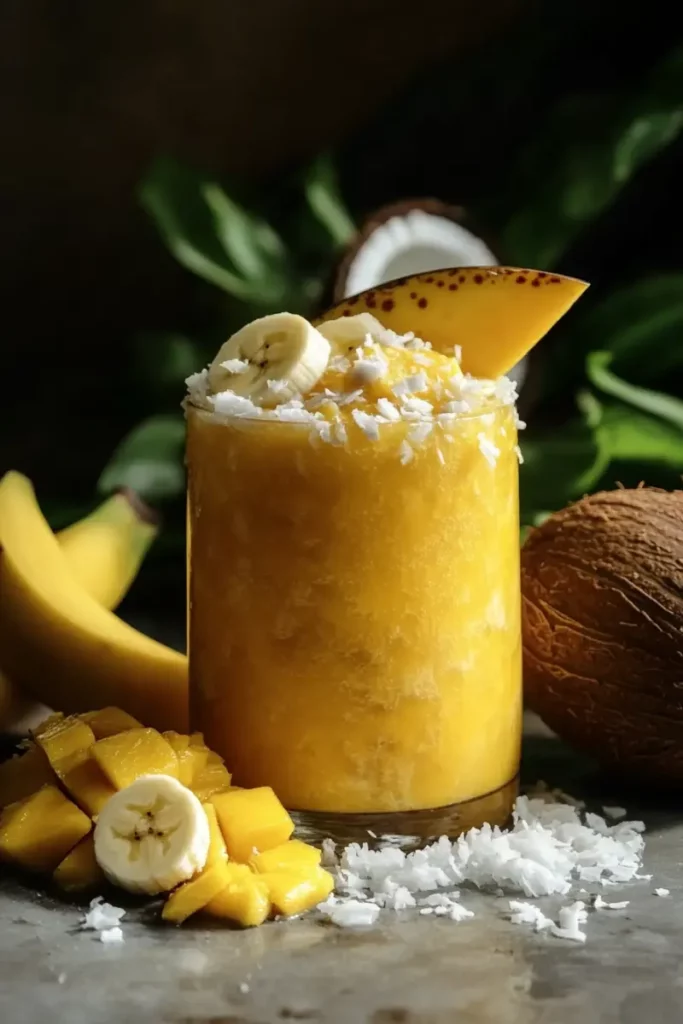 Brazilian Mounjaro Recipe 3 Ingredients: The Secret You’ll Love 10 Brazilian Mounjaro recipe tropical smoothie with banana and coconut