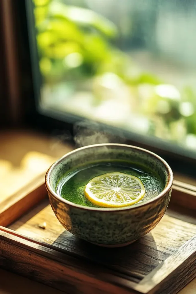 Japanese Mounjaro Detox Drink: What Happens After One Week 13 Steaming Japanese Mounjaro detox tea with lemon and ginger