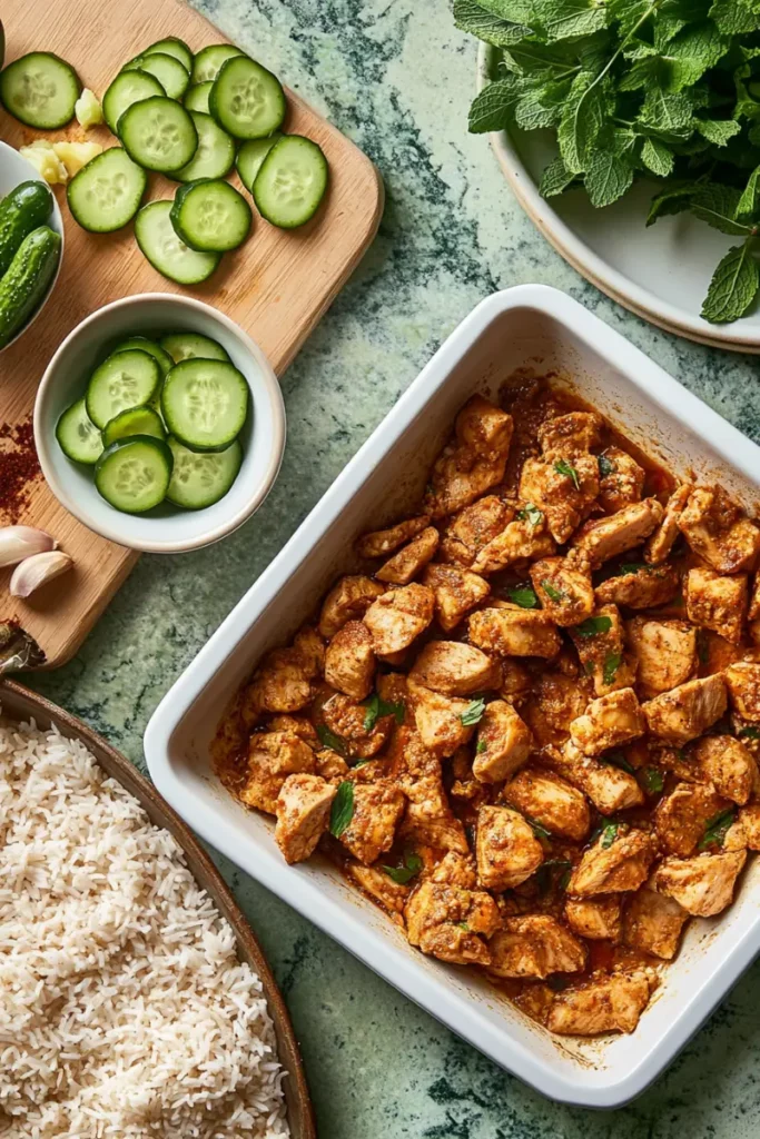 Teriyaki Chicken Crispy Rice Salad: A Stunning Twist You’ll Love 3 Marinated Chicken and Fresh Ingredients for Shawarma Rice Salad