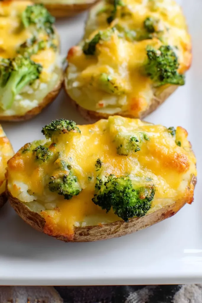 The Truth About Broccoli Cheddar Twice Baked Potatoes 7 Broccoli Cheddar Twice Baked Potato with melted cheese and crisp skin