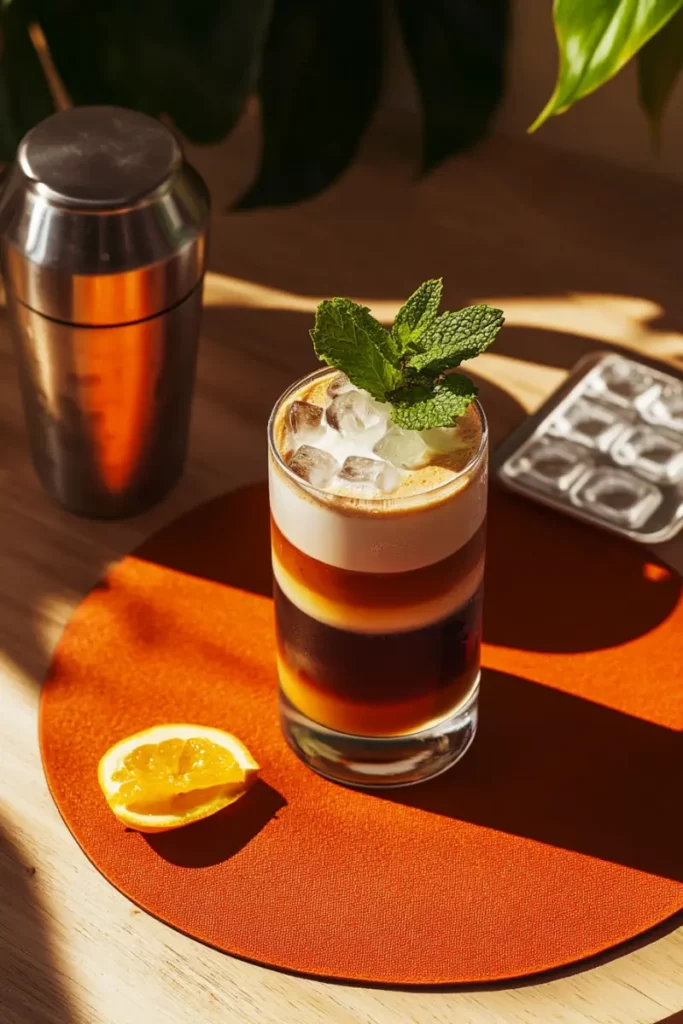Brazilian Coffee Mocktail: The Hidden Joy You Need 9 Tall glass of Brazilian coffee mocktail with mint and citrus
