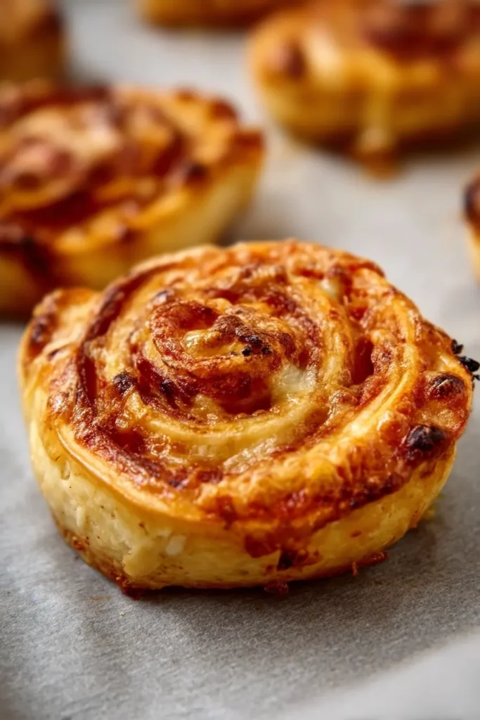 Ham And Cheese Pizza Rolls: The Truth About This Crave 10 Close-up of single baked ham and cheese pizza roll