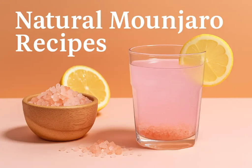 Natural Mounjaro Recipes detox ingredients – lemon, pink salt, honey