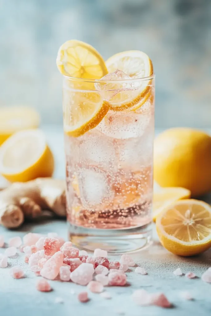 Homemade Mounjaro Recipe with Pink Salt: Natural Detox for Daily Use 11 Homemade Mounjaro Recipe with Pink Salt close-up with lemon slice