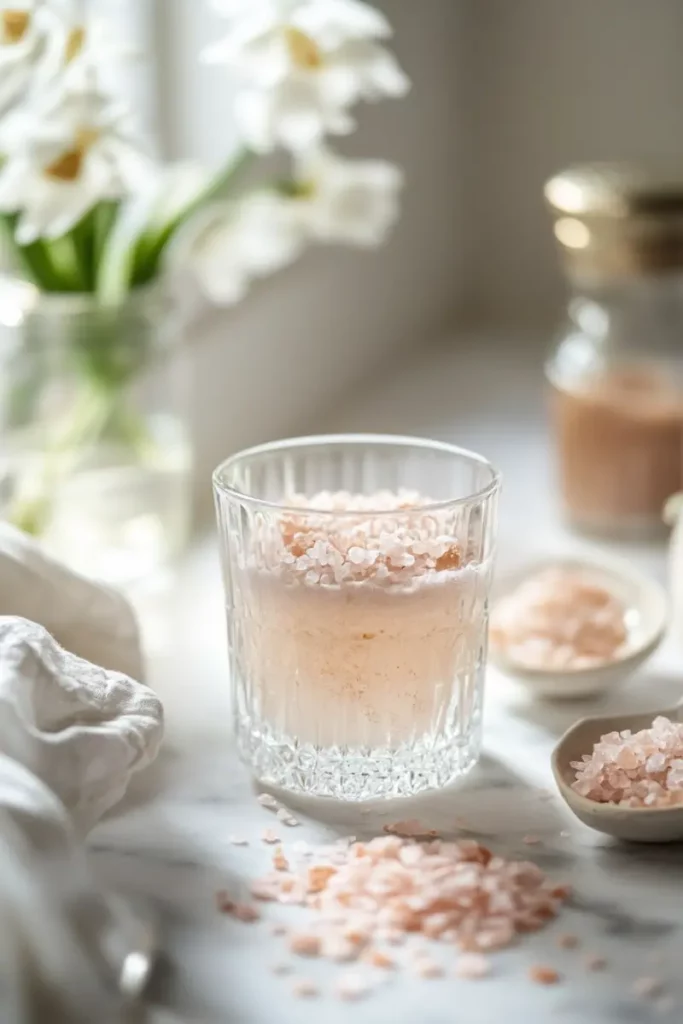 Homemade Mounjaro Recipe with Pink Salt: Natural Detox for Daily Use 10 Homemade Mounjaro Recipe with Pink Salt and fresh lemon slices in water