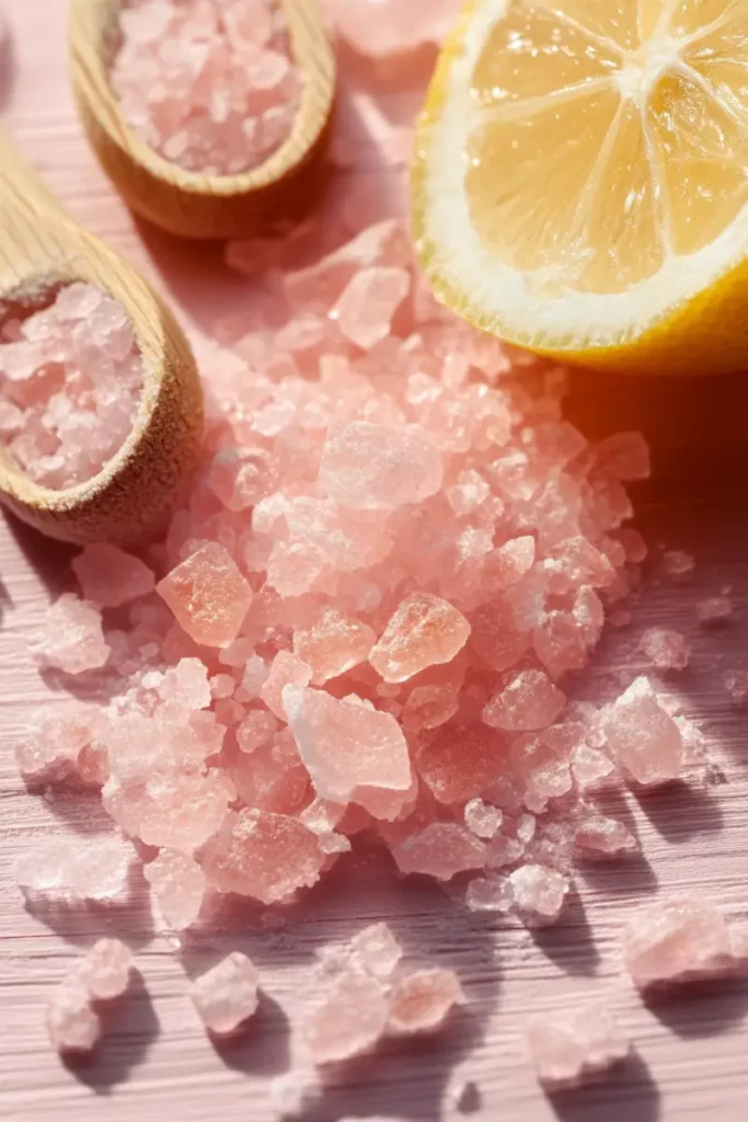 Homemade Mounjaro Recipe with Pink Salt: Natural Detox for Daily Use 8 Homemade Mounjaro Recipe with Pink Salt close-up with lemon garnish and glowing rim