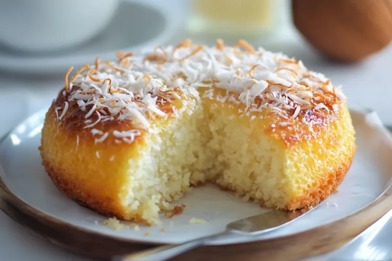 What are the three ingredients in Brazilian manjaro? 14 Brazilian Manjaro ingredients baked and topped with golden coconut