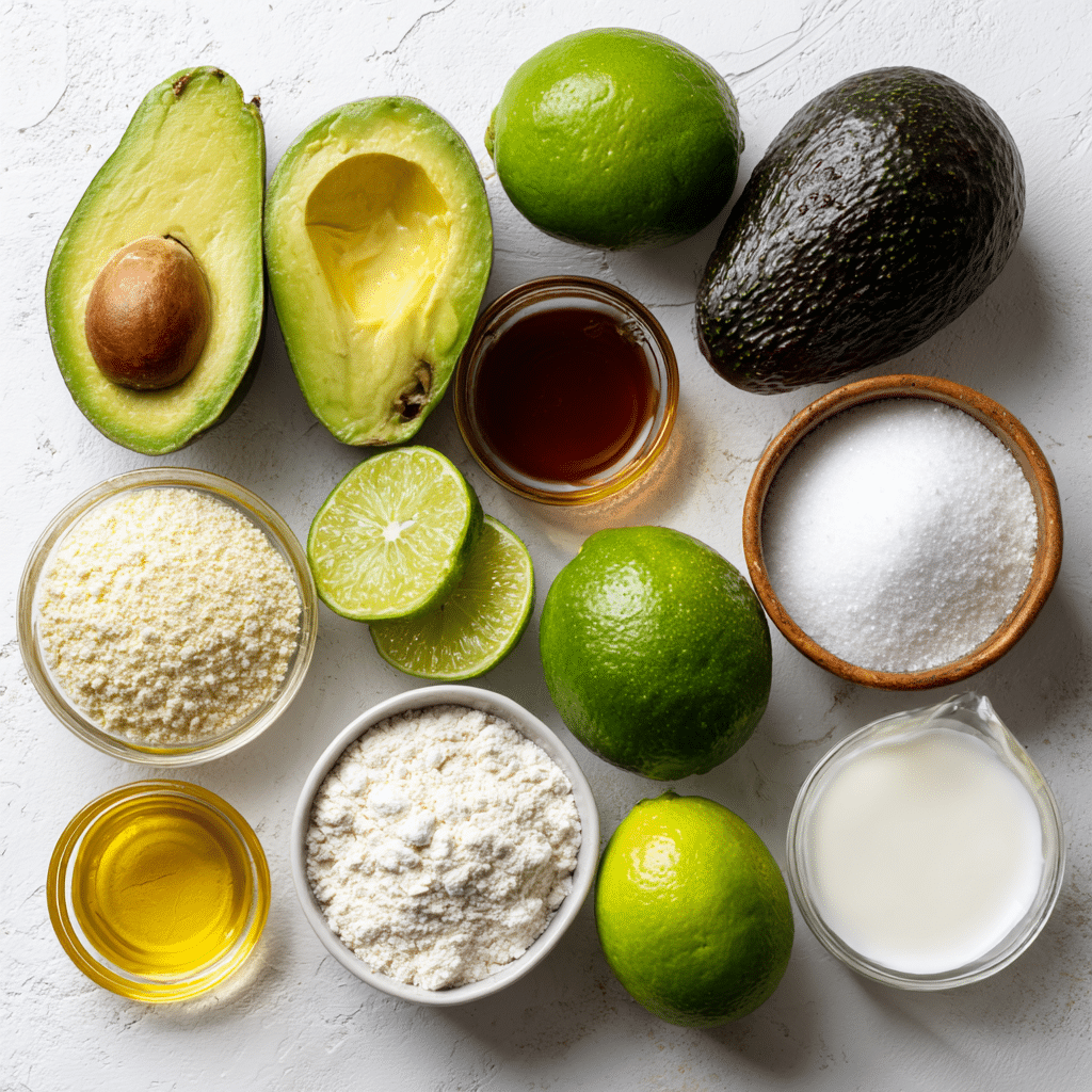 Creamy Avocado Lime Tart That’ll Wow Any Dessert Table 3 Ingredients for creamy avocado lime tart – avocados, limes, almond flour, coconut milk