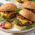 Crack Burgers stacked