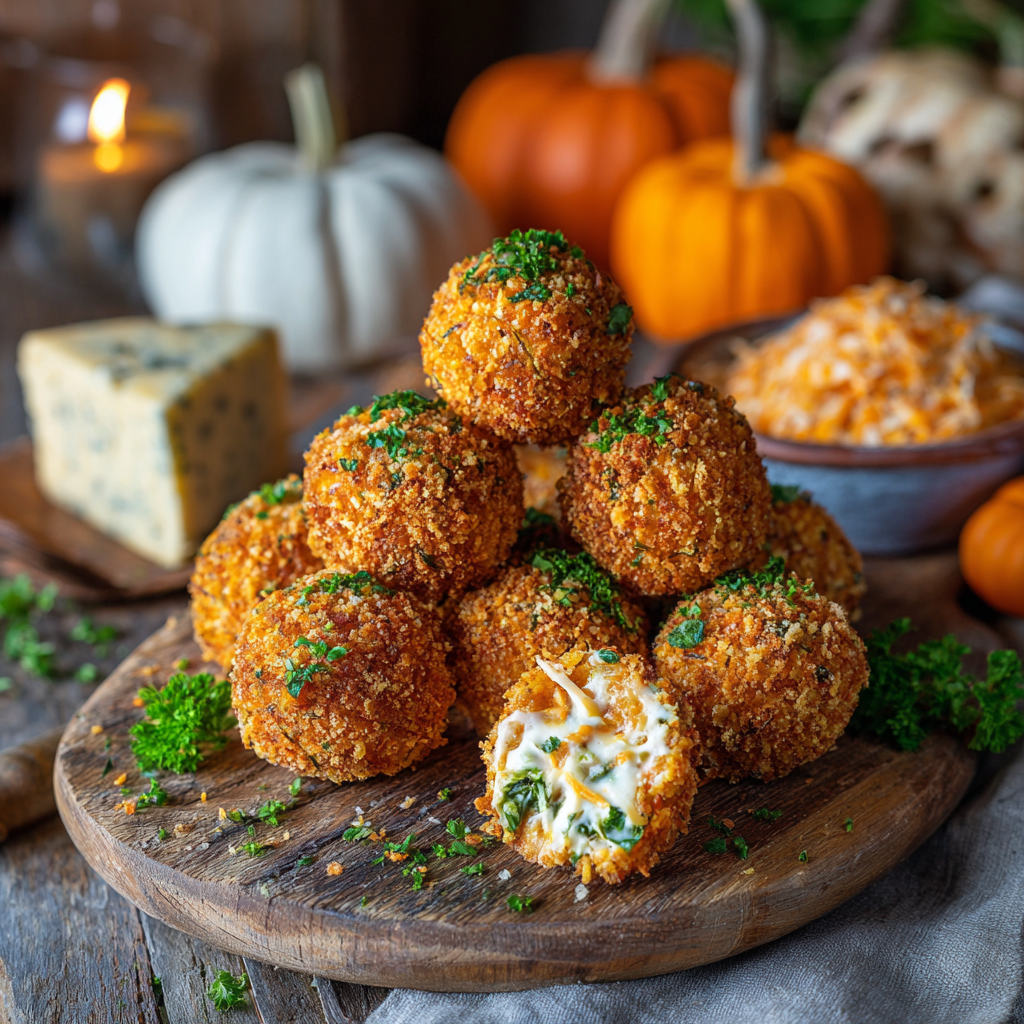 Quick & Easy Halloween Party Food (Finger Foods, Mummy Hotdogs, Eyeball Pasta) 5 Pumpkin Patch Cheese Balls – Fun Halloween Party Appetizer