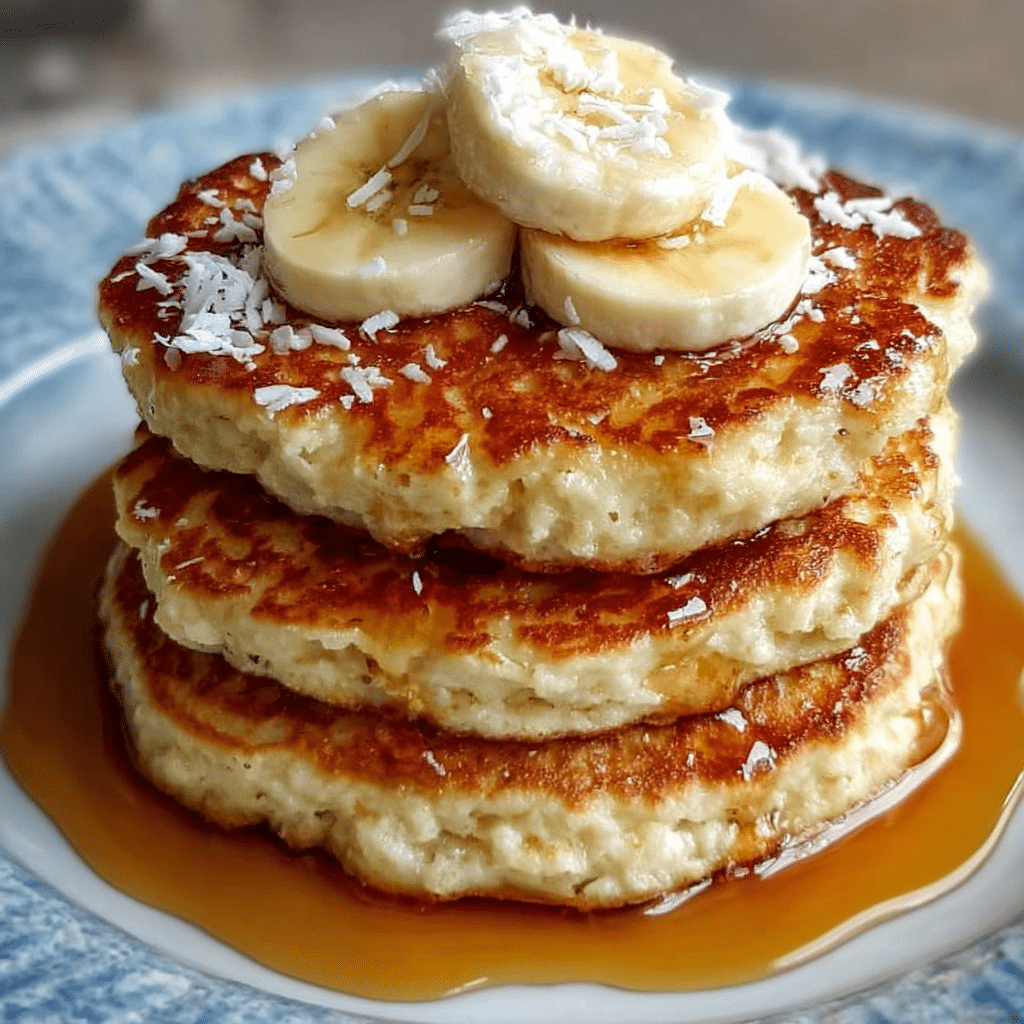 Fluffy Banana Cottage Cheese Pancakes