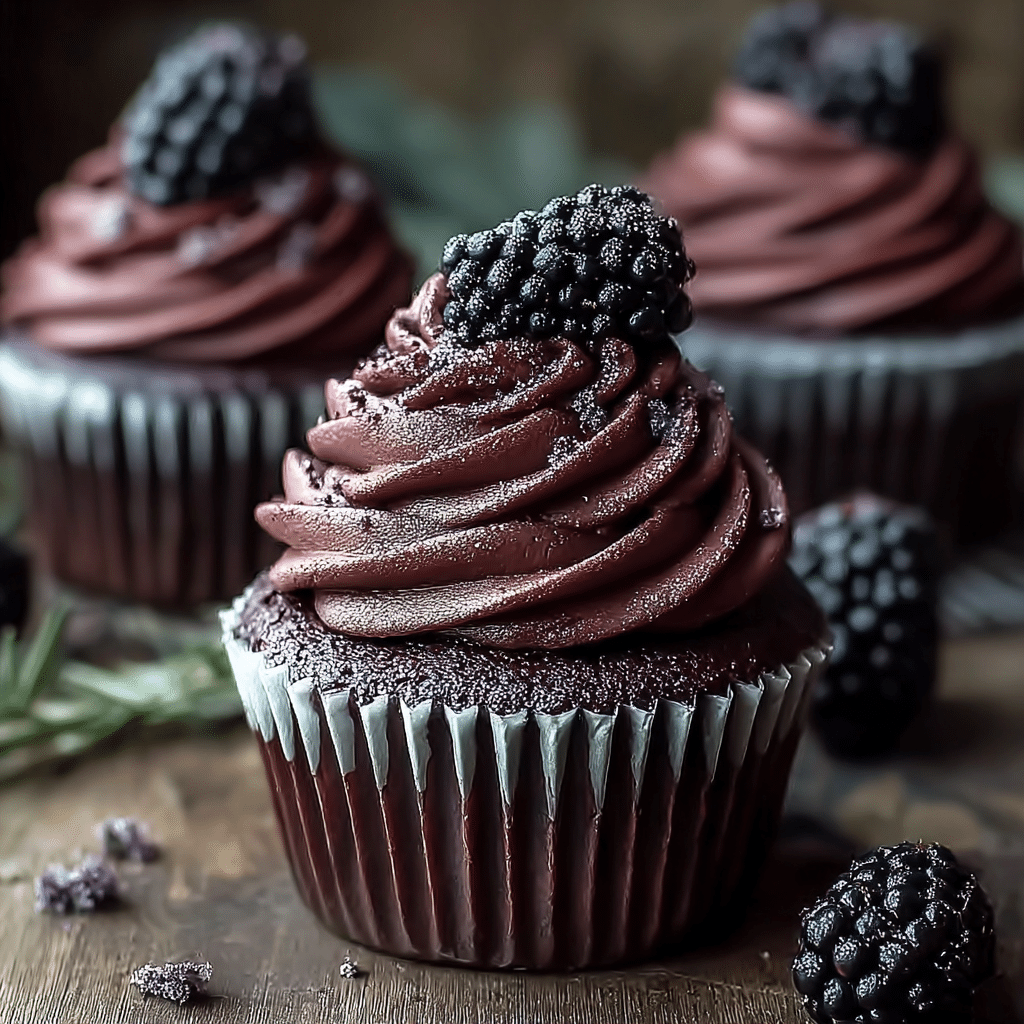 Dark Chocolate Blackberry Cupcakes: Indulge in a Decadent Dessert Delight 1 dark chocolate blackberry cupcakes