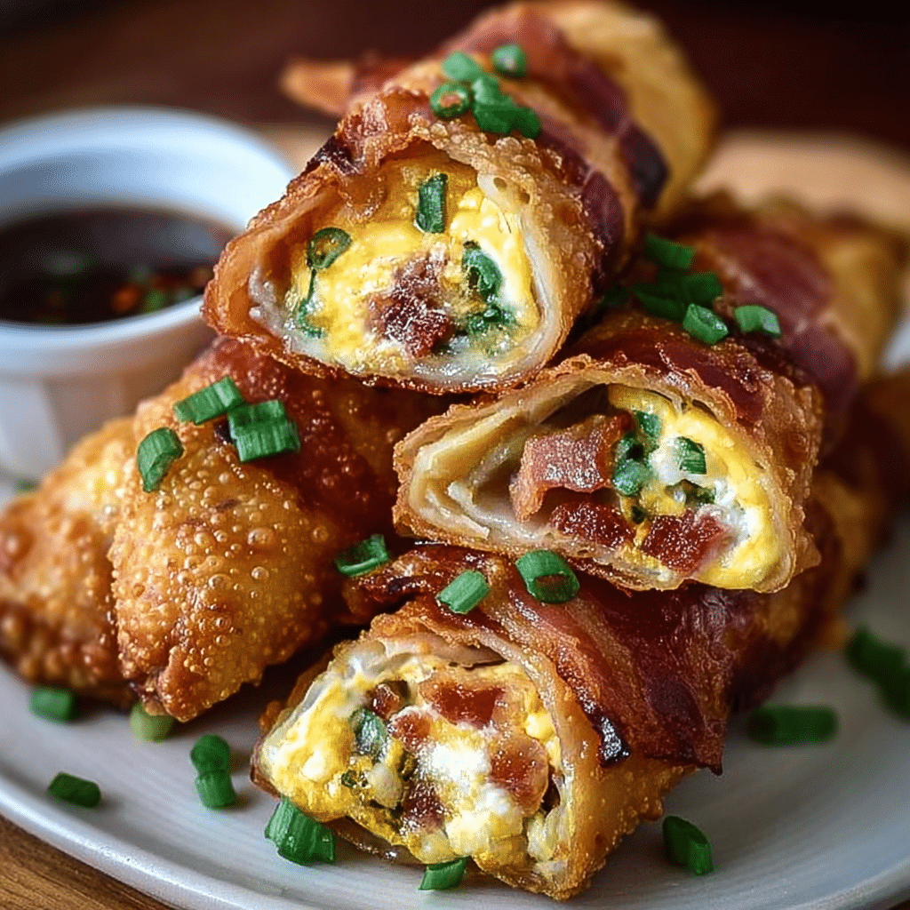 bacon jalapeño egg rolls
