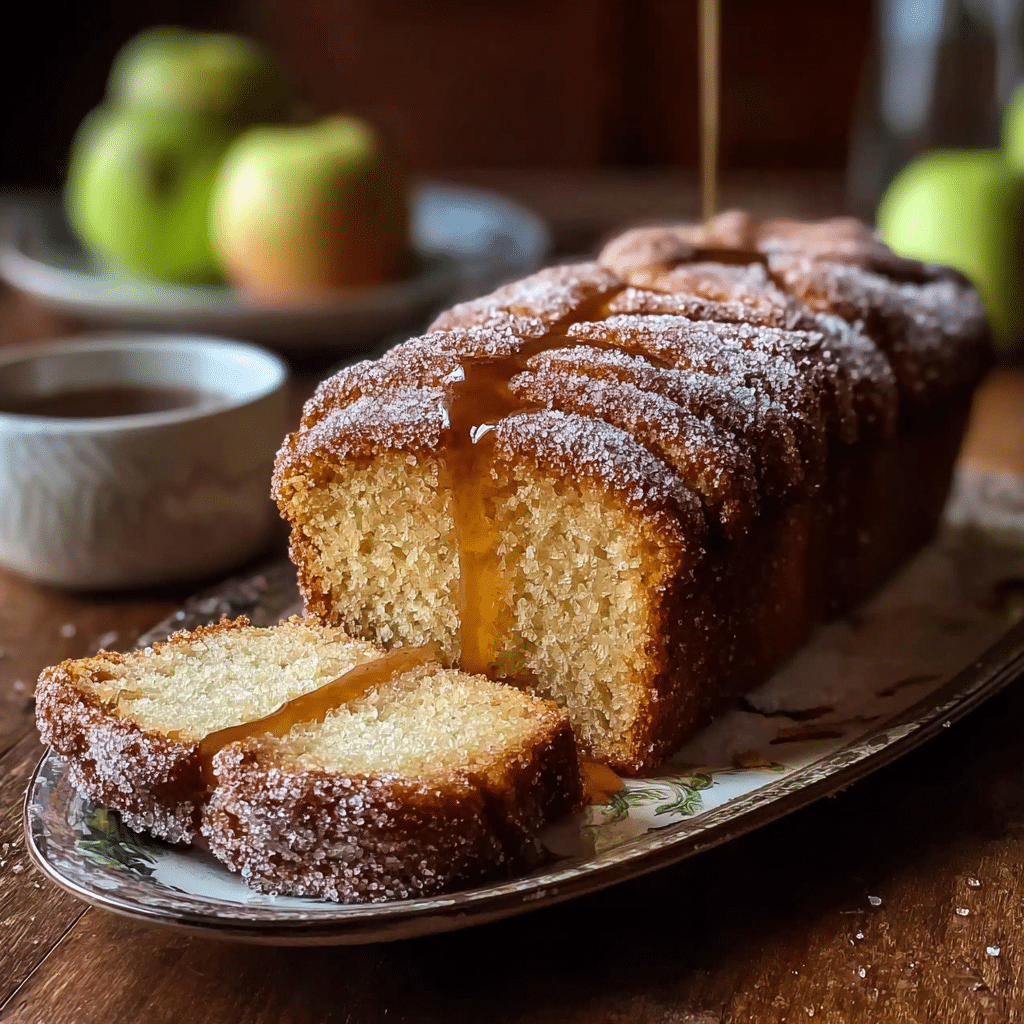 Spiced Apple Cider Donut Loaf 1 Spiced Apple Cider Donut Loaf with Cinnamon Sugar Crust