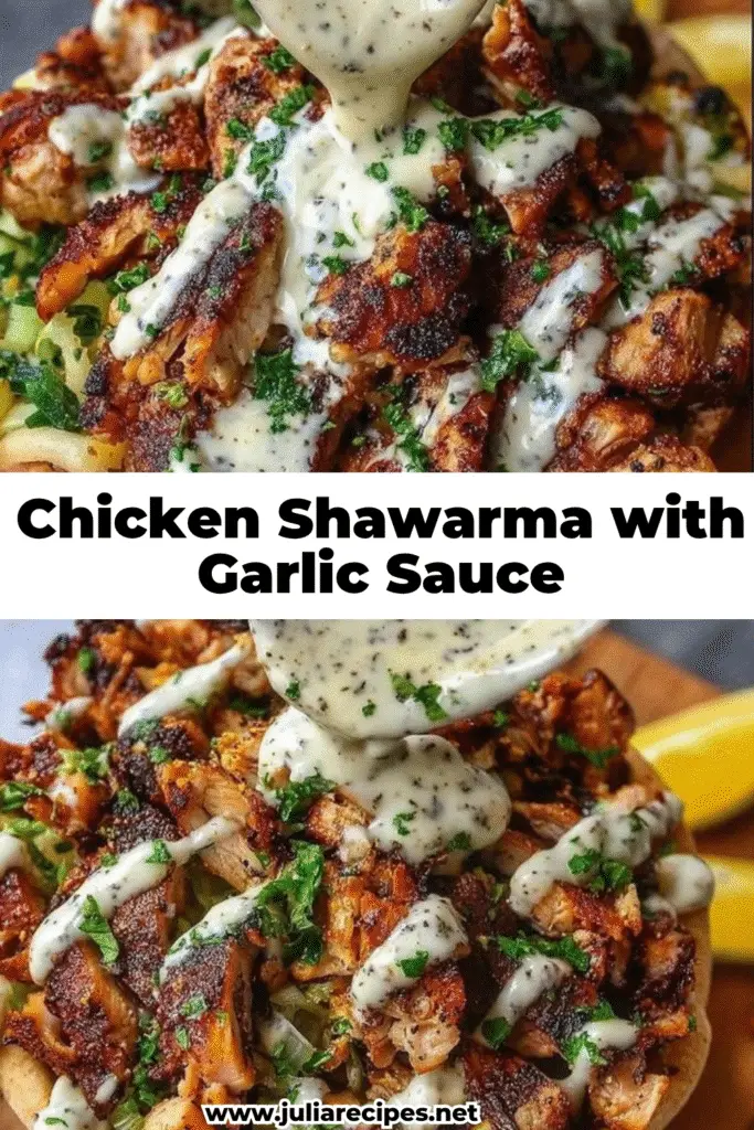 Chicken Shawarma with Garlic Sauce 1 Chicken Shawarma with Garlic Sauce