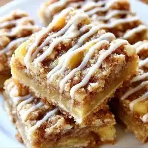 Delicious homemade apple bars with a golden crust and apple filling