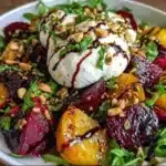 Delicious Beet and Burrata Salad with vibrant colors and fresh ingredients