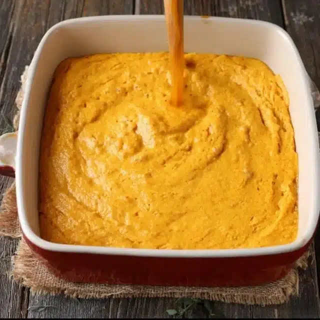 Healthy Pumpkin Cottage Cheese Bake served in a dish, topped with spices.
