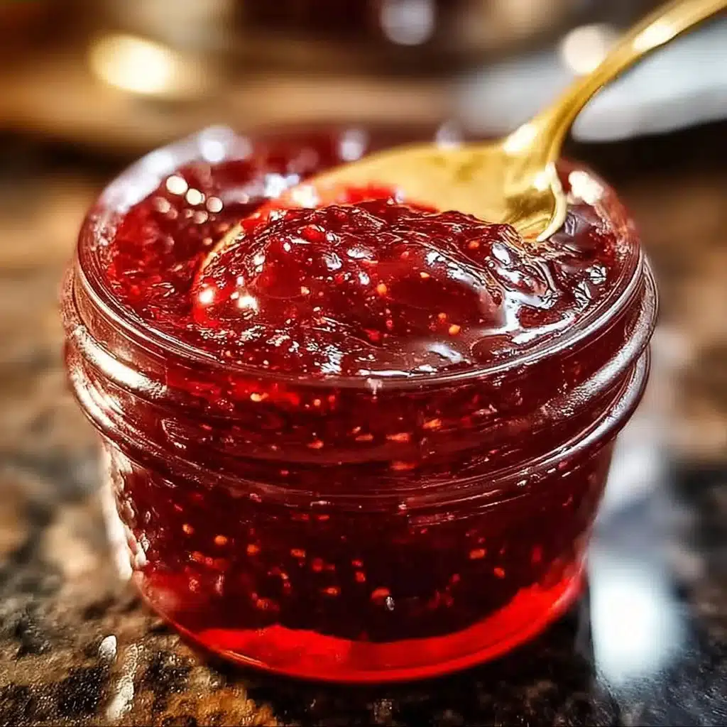 Amish Christmas Jam in a jar, perfect for holiday celebrations
