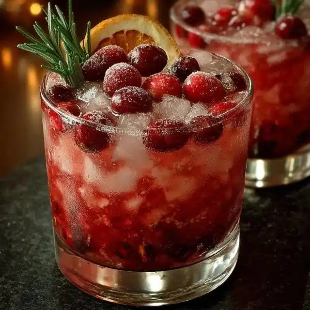 Delicious homemade Christmas Punch in a festive glass bowl