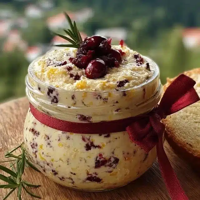 Homemade cranberry butter spread on toast with fresh cranberries on the side.
